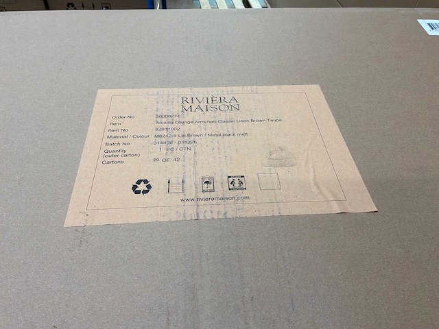 Rivièra maison alcudia lounge draaifauteuil - afbeelding 6 van  6