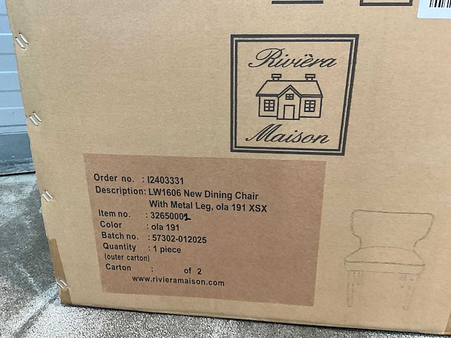 Rivièra maison antibes eetkamerstoel (2x) - afbeelding 4 van  12