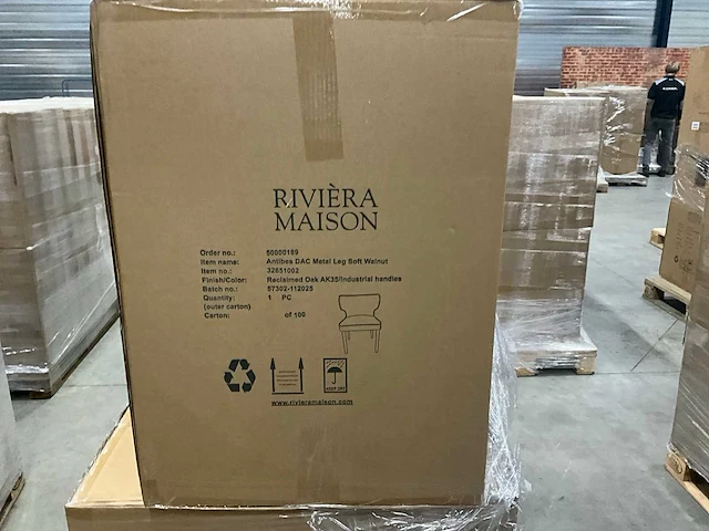 Rivièra maison antibes eetkamerstoel (4x) - afbeelding 7 van  8
