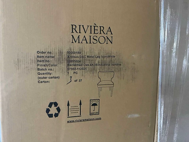 Rivièra maison antibes eetkamerstoel (6x) - afbeelding 7 van  8