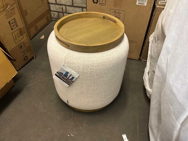 Rivièra maison babylon poef/bijzettafel - afbeelding 1 van  5