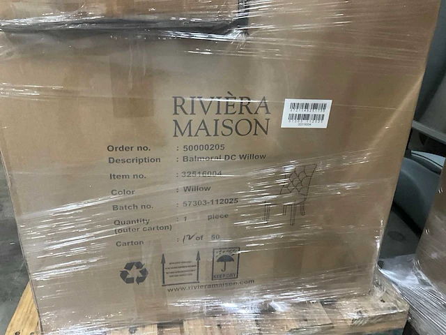 Rivièra maison balmoral mohair eetkamerstoel (4x) - afbeelding 7 van  7