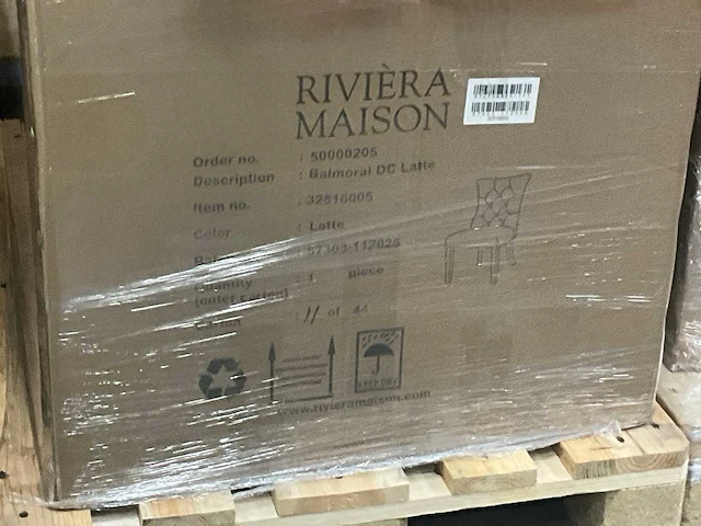 Rivièra maison balmoral mohair eetkamerstoel (4x) - afbeelding 8 van  8