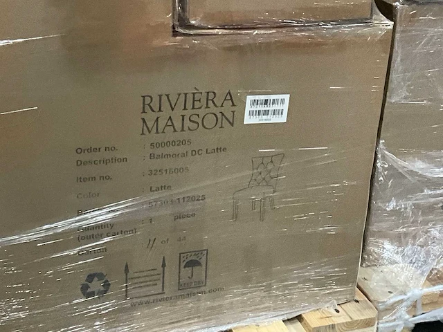 Rivièra maison balmoral mohair eetkamerstoel (4x) - afbeelding 8 van  8