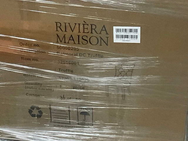 Rivièra maison balmoral mohair eetkamerstoel (6x) - afbeelding 8 van  8