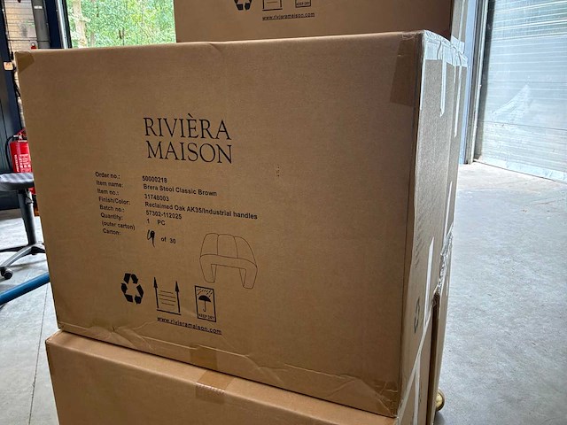 Rivièra maison brera voetenbankje - afbeelding 5 van  5