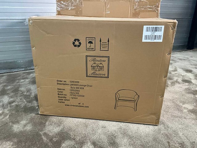 Rivièra maison cadiz loungestoel (2x) - afbeelding 3 van  4