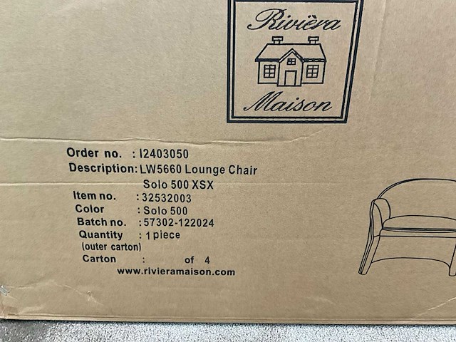 Rivièra maison cadiz loungestoel (2x) - afbeelding 4 van  4