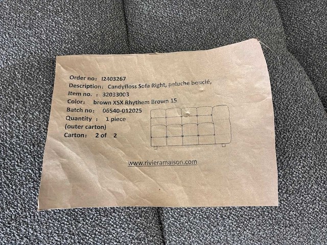 Rivièra maison candyfloss sofa rechts - afbeelding 5 van  13