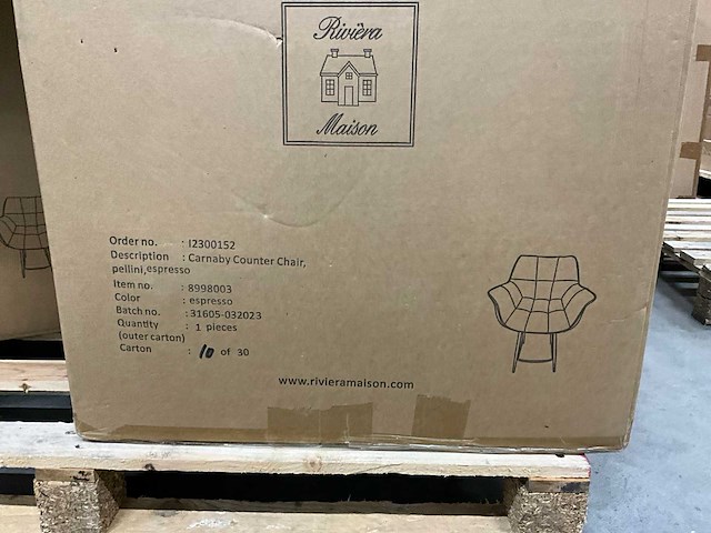 Rivièra maison carnaby barstoel (2x) - afbeelding 3 van  11