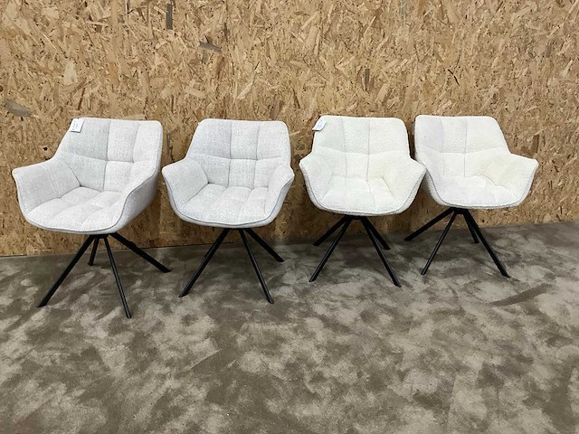 Riviera maison carnaby dac draaibare eetkamerstoel (5x) - afbeelding 1 van  11