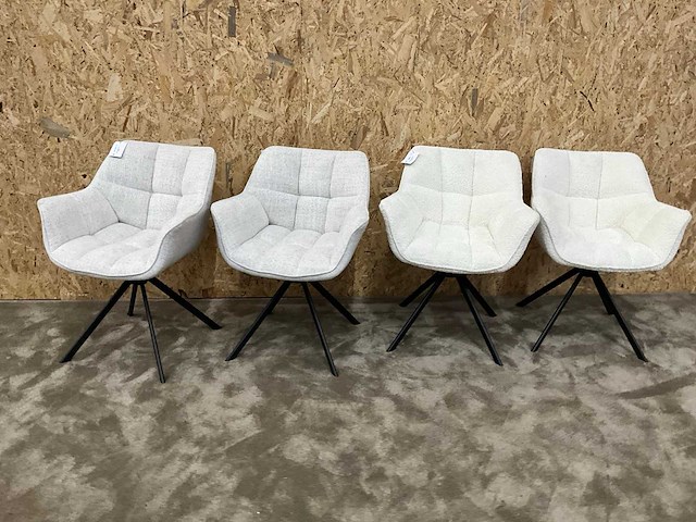Riviera maison carnaby dac draaibare eetkamerstoel (5x) - afbeelding 4 van  11