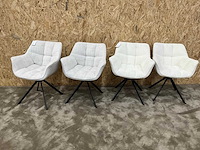 Riviera maison carnaby dac draaibare eetkamerstoel (5x) - afbeelding 4 van  11