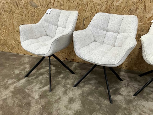 Riviera maison carnaby dac draaibare eetkamerstoel (5x) - afbeelding 11 van  11