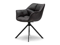 Riviera maison carnaby dac pellini draaibare eetkamerstoel (4x) - afbeelding 1 van  7