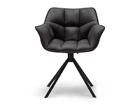 Riviera maison carnaby dac pellini draaibare eetkamerstoel (4x) - afbeelding 2 van  7