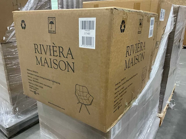 Rivièra maison carnaby draaibare eetkamerstoel (4x) - afbeelding 7 van  8
