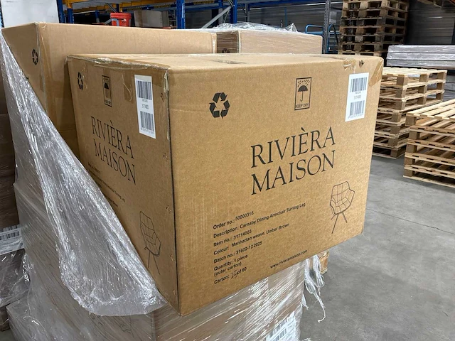 Rivièra maison carnaby draaibare eetkamerstoel (6x) - afbeelding 3 van  6