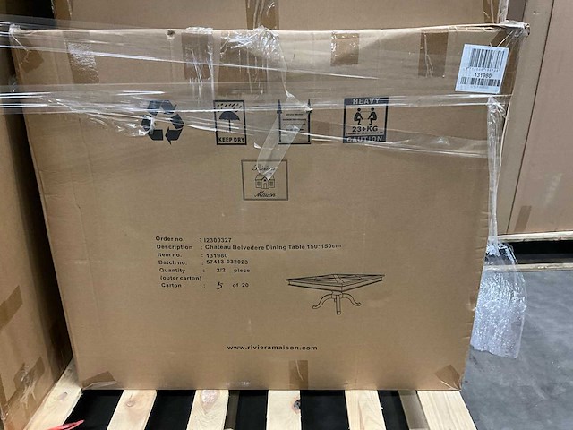 Rivièra maison chateau belvedere eetkamertafel 150x150 - afbeelding 7 van  9