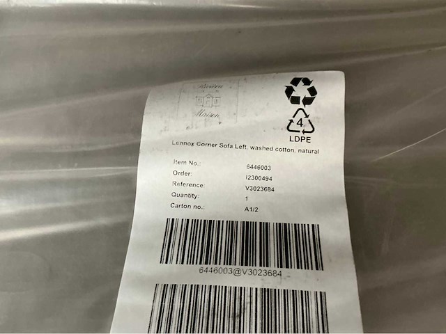 Riviera maison chenille jaquard hoekbankstel - afbeelding 3 van  3