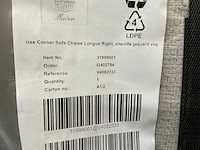 Riviera maison chenille jaquard hoekbankstel - afbeelding 2 van  3