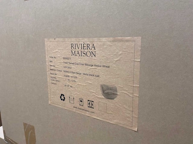 Rivièra maison credo draaifauteuil - afbeelding 6 van  7