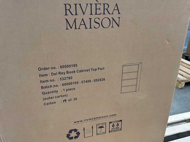 Rivièra maison del rey top part boekenkast - afbeelding 6 van  7