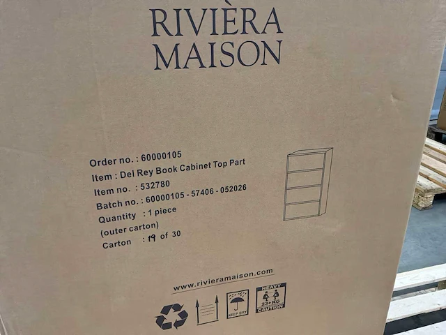 Rivièra maison del rey top part boekenkast - afbeelding 6 van  7