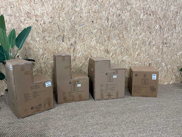 Rivièra maison diverse eetkamerstoelen (4x) - afbeelding 1 van  6