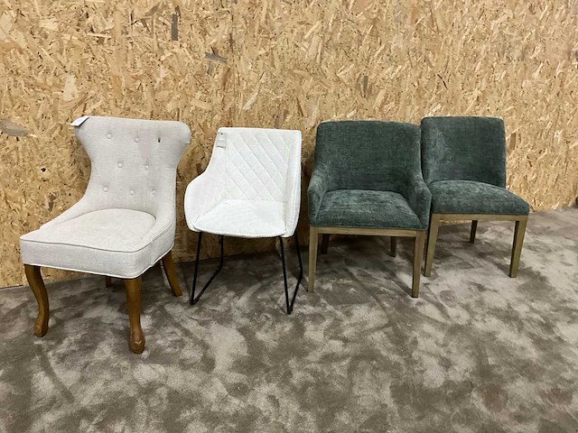 Riviera maison diverse eetkamerstoelen (4x) - afbeelding 1 van  15