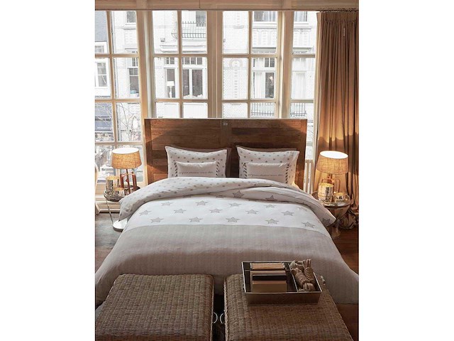 Riviera maison driftwood houten 2 persoons bed - afbeelding 3 van  4