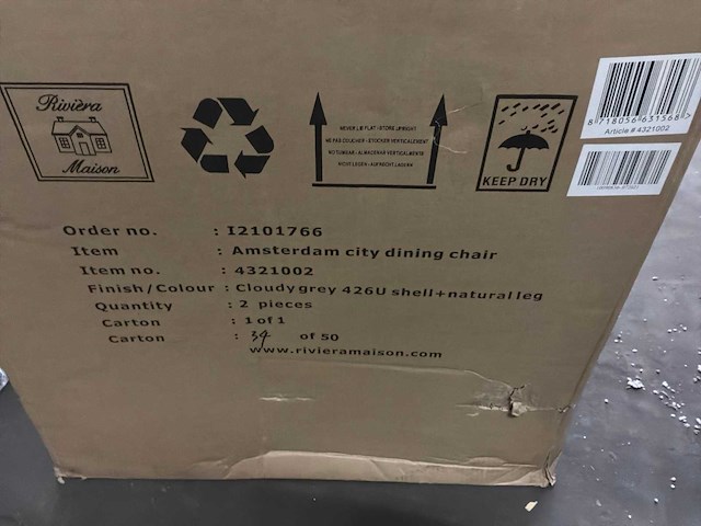 Rivièra maison eetkamerstoel (2x) - afbeelding 9 van  9