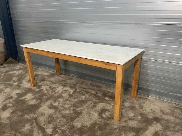 Rivièra maison eetkamertafel met marmerenblad - afbeelding 8 van  11