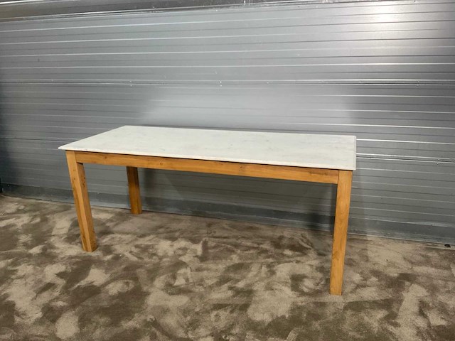 Rivièra maison eetkamertafel met marmerenblad - afbeelding 2 van  6