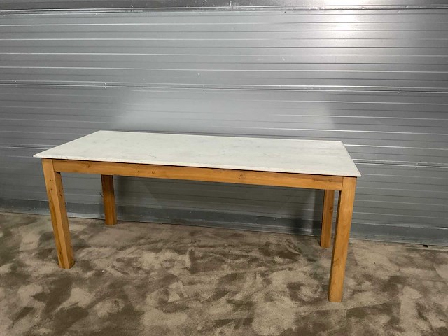 Rivièra maison eetkamertafel met marmerenblad - afbeelding 3 van  6