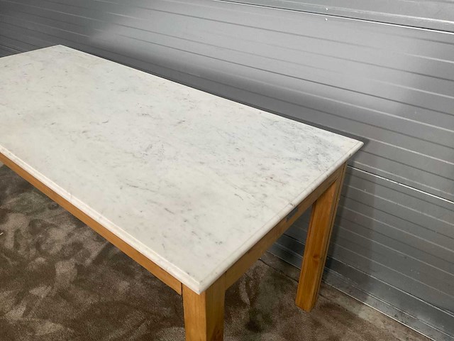 Rivièra maison eetkamertafel met marmerenblad - afbeelding 5 van  6
