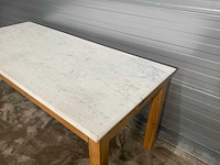 Rivièra maison eetkamertafel met marmerenblad - afbeelding 5 van  6