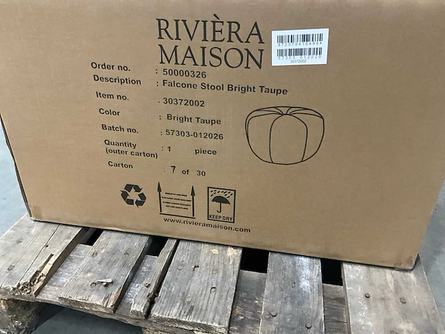 Rivièra maison falcone poef - afbeelding 5 van  5