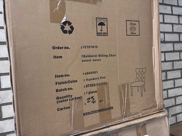 Rivièra maison flax eetkamerstoel (3x) - afbeelding 3 van  8