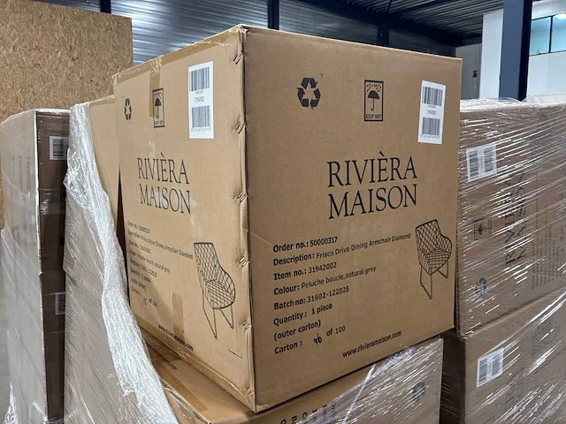 Rivièra maison frisco drive eetkamerstoel (4x) - afbeelding 6 van  6