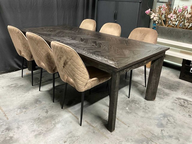Rivièra maison gold label belmont eetkamertafel - afbeelding 5 van  5