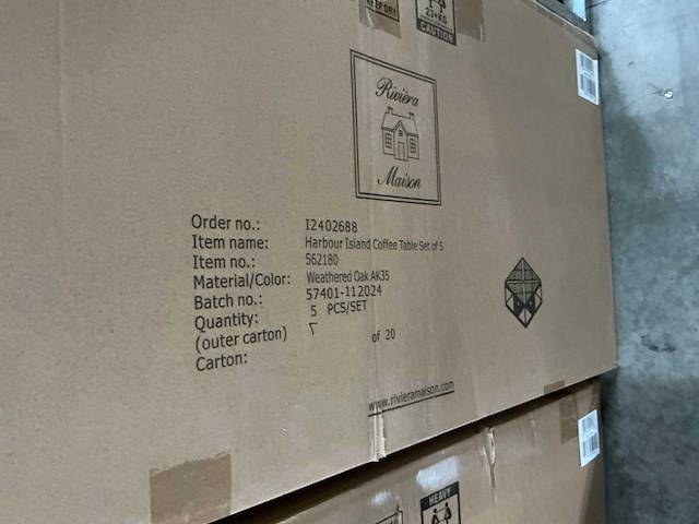 Rivièra maison harbour islamd salontafel set van 5 - afbeelding 3 van  3