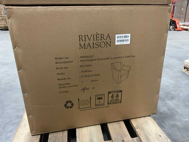 Rivièra maison huntington draaibare fauteuil - afbeelding 7 van  7