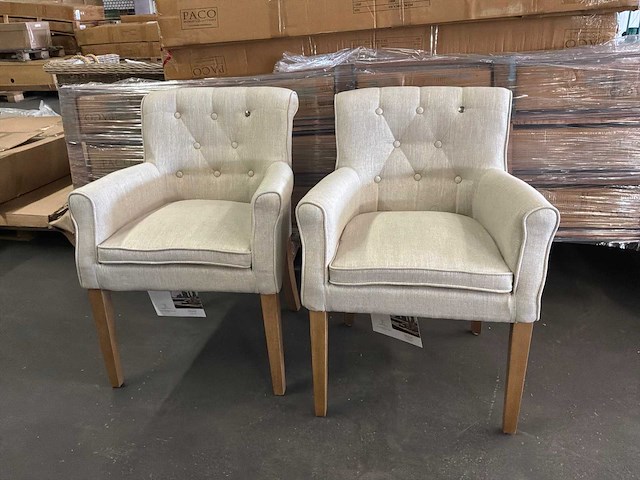 Rivièra maison la scala eetkamerstoel (2x) - afbeelding 5 van  6