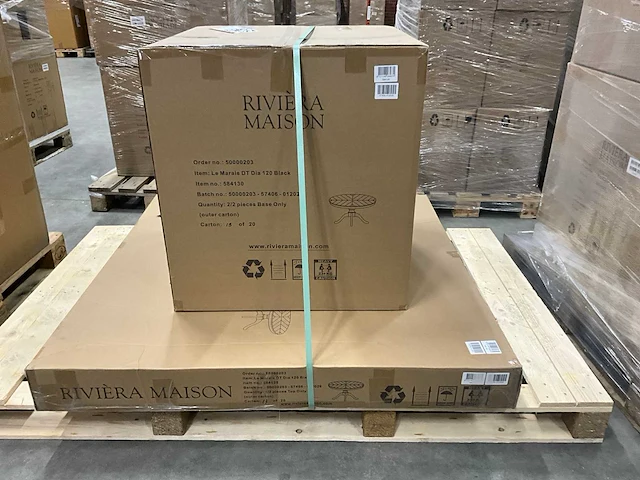 Riviera maison le marais ronde eetkamertafel 120cm - afbeelding 6 van  6
