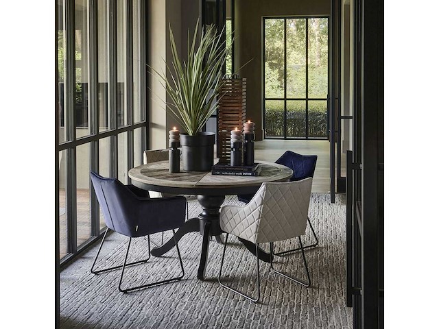 Riviera maison le marais ronde uitschuifbare eetkamertafel 140/190cm - afbeelding 6 van  7