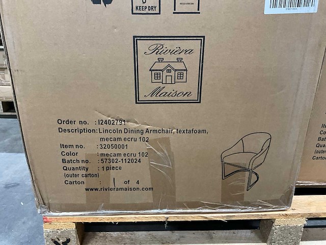 Rivièra maison lincoln eetkamerstoel (2x) - afbeelding 4 van  12