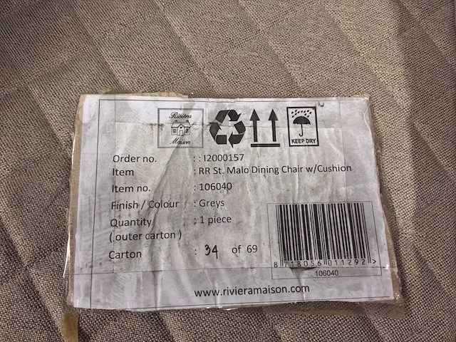 Rivièra maison malo eetkamerstoel - afbeelding 6 van  6