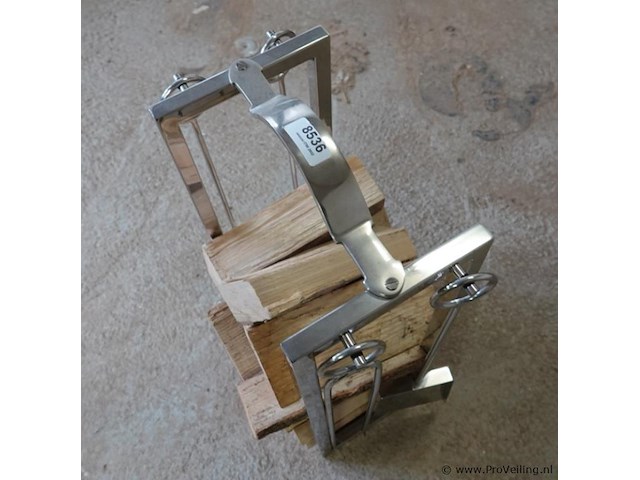 Rivièra maison moderne roestvrij stalen houtblokkenstandaard met openhaardgereedschap - afbeelding 3 van  5