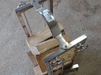 Rivièra maison moderne roestvrij stalen houtblokkenstandaard met openhaardgereedschap - afbeelding 3 van  5